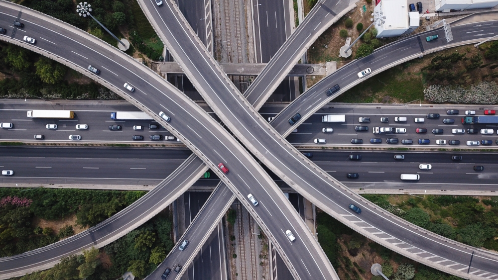 view on Dubai roads