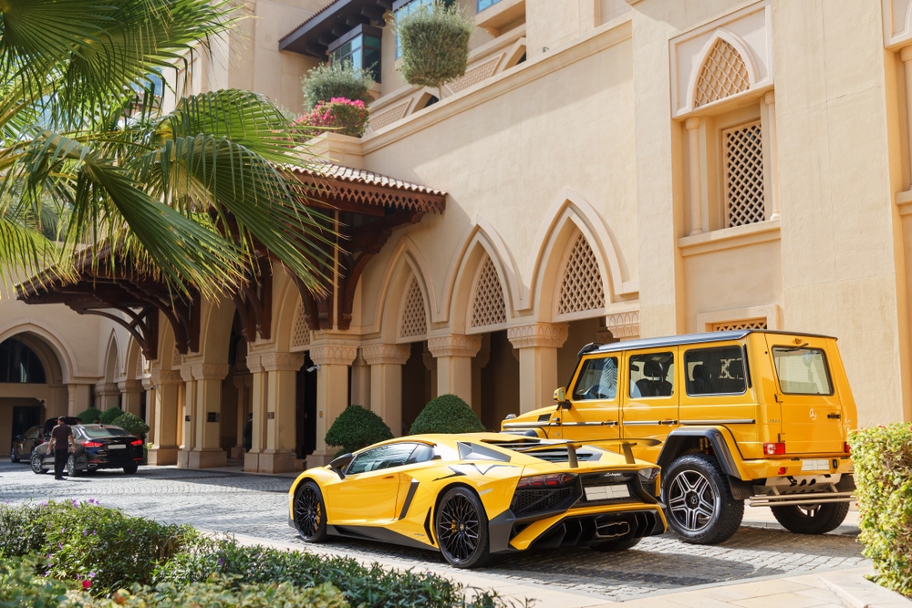 yellow lux cars Dubai