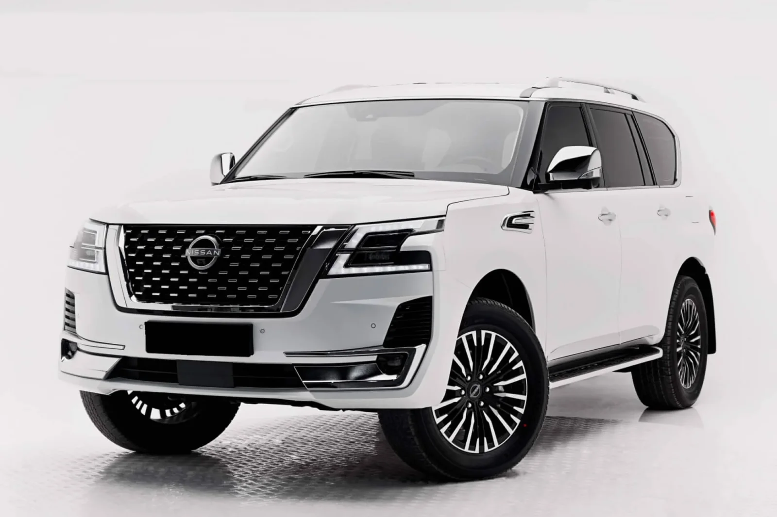 Miete Nissan Patrol  Weiß 2023 in der Dubai