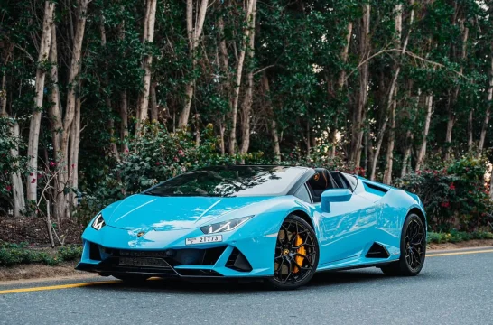 Lamborghini Huracan evo spyder Sky Blue 2024