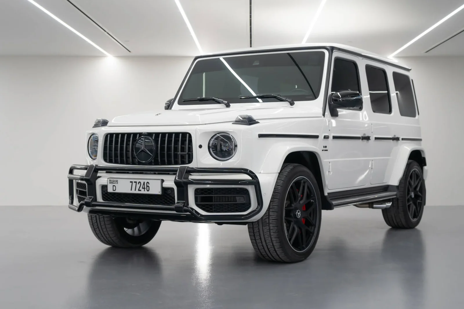 Miete Mercedes-Benz G-Class G63 AMG Weiß 2021 in der Dubai