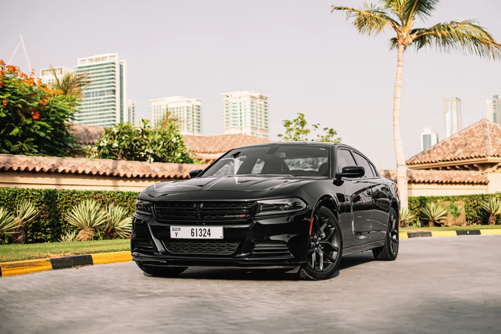 Rent Dodge Charger  Black 2022 in Dubai