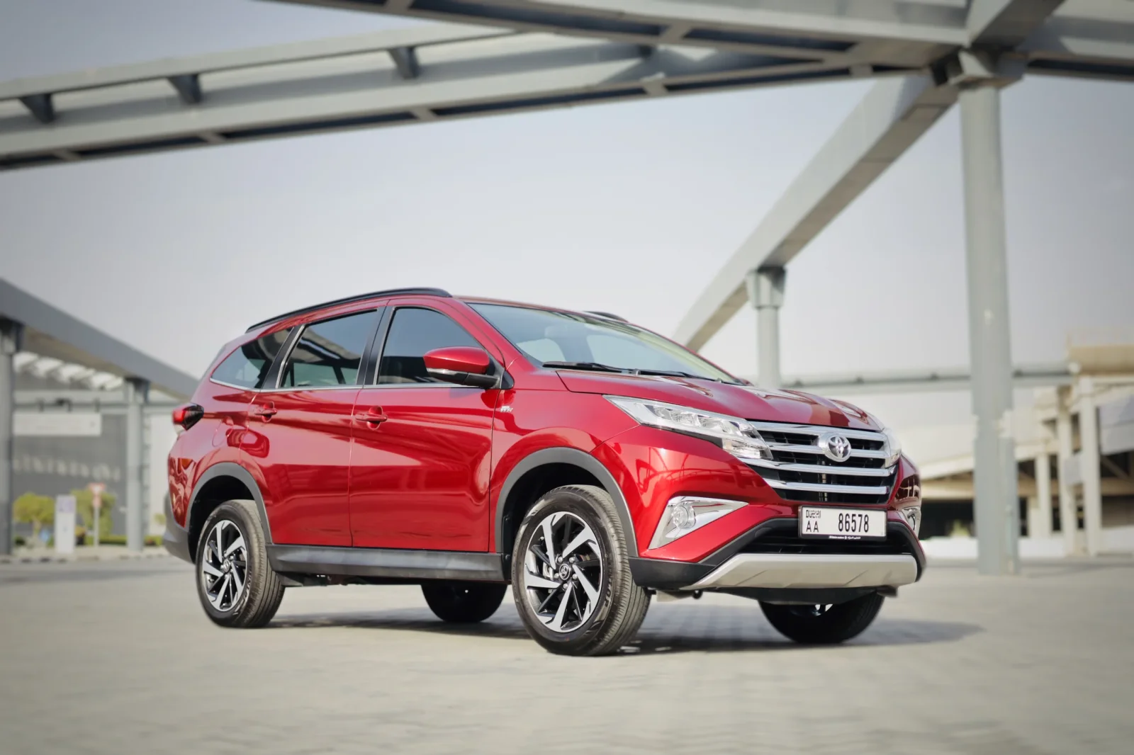 Rent Toyota Rush  Red 2023 in Dubai