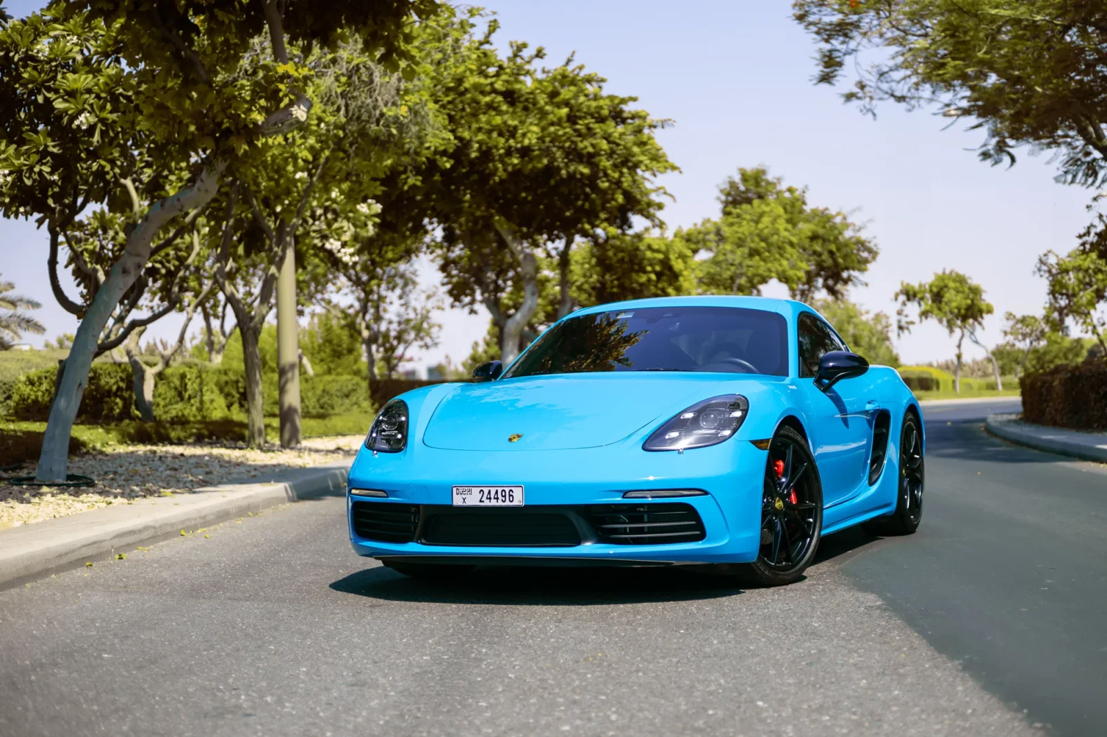 Rent Porsche Cayman S Blue 2022 in Dubai