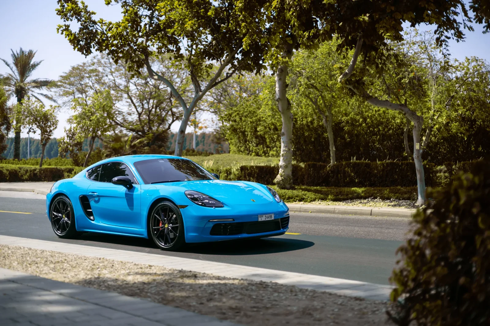 Rent Porsche Cayman S Blue 2022 in Dubai - 2 