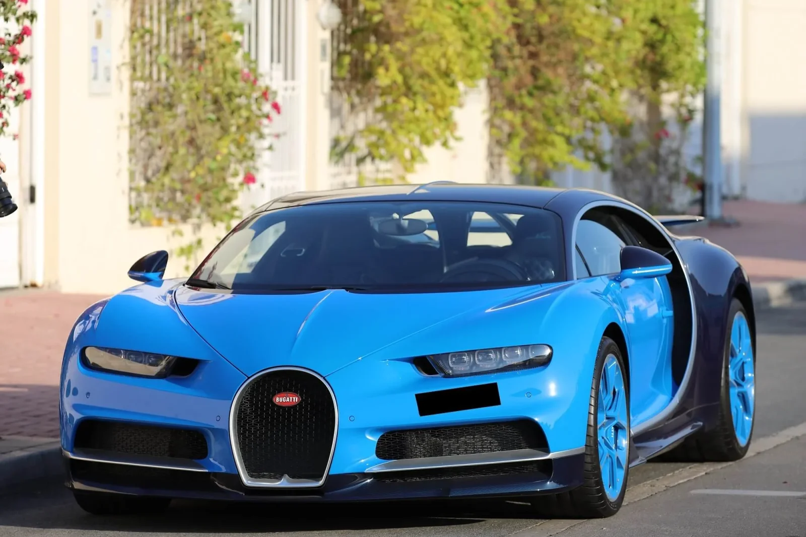 Rent Bugatti Chiron  Blue 2022 in Dubai