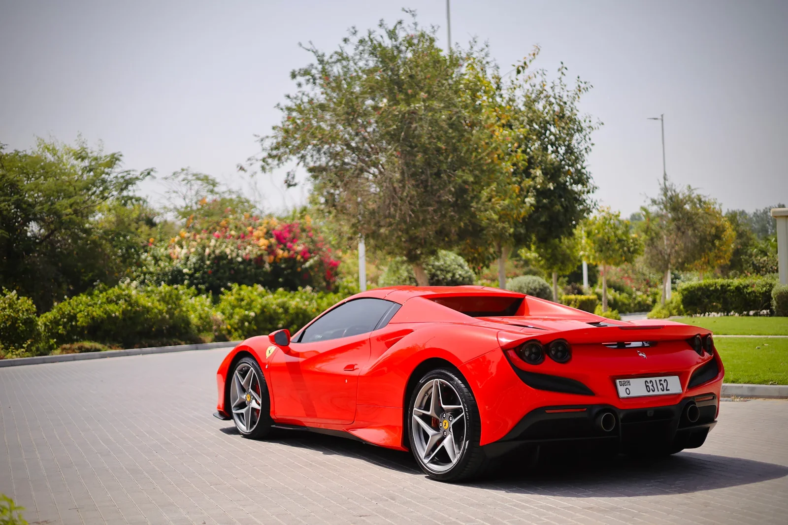 Rent Ferrari F8 Tributo Spider Red 2022 in Dubai - 12 