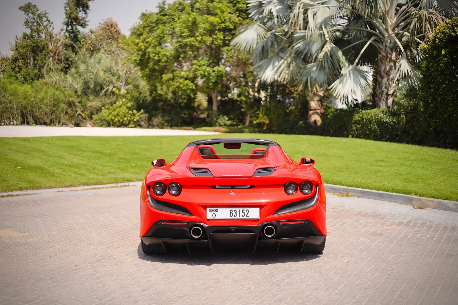 Rent Ferrari F8 Tributo Spider Red 2022 in Dubai - 13 