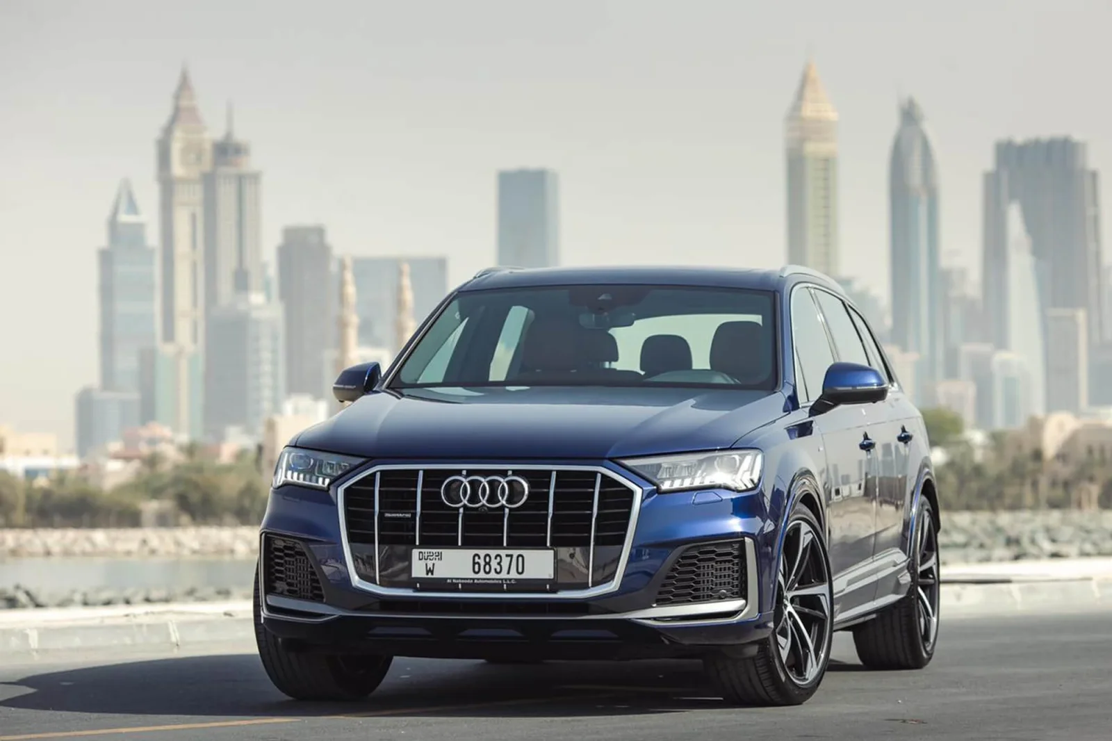 Kiralık Audi Q7  Mavi 2021 içinde Dubai