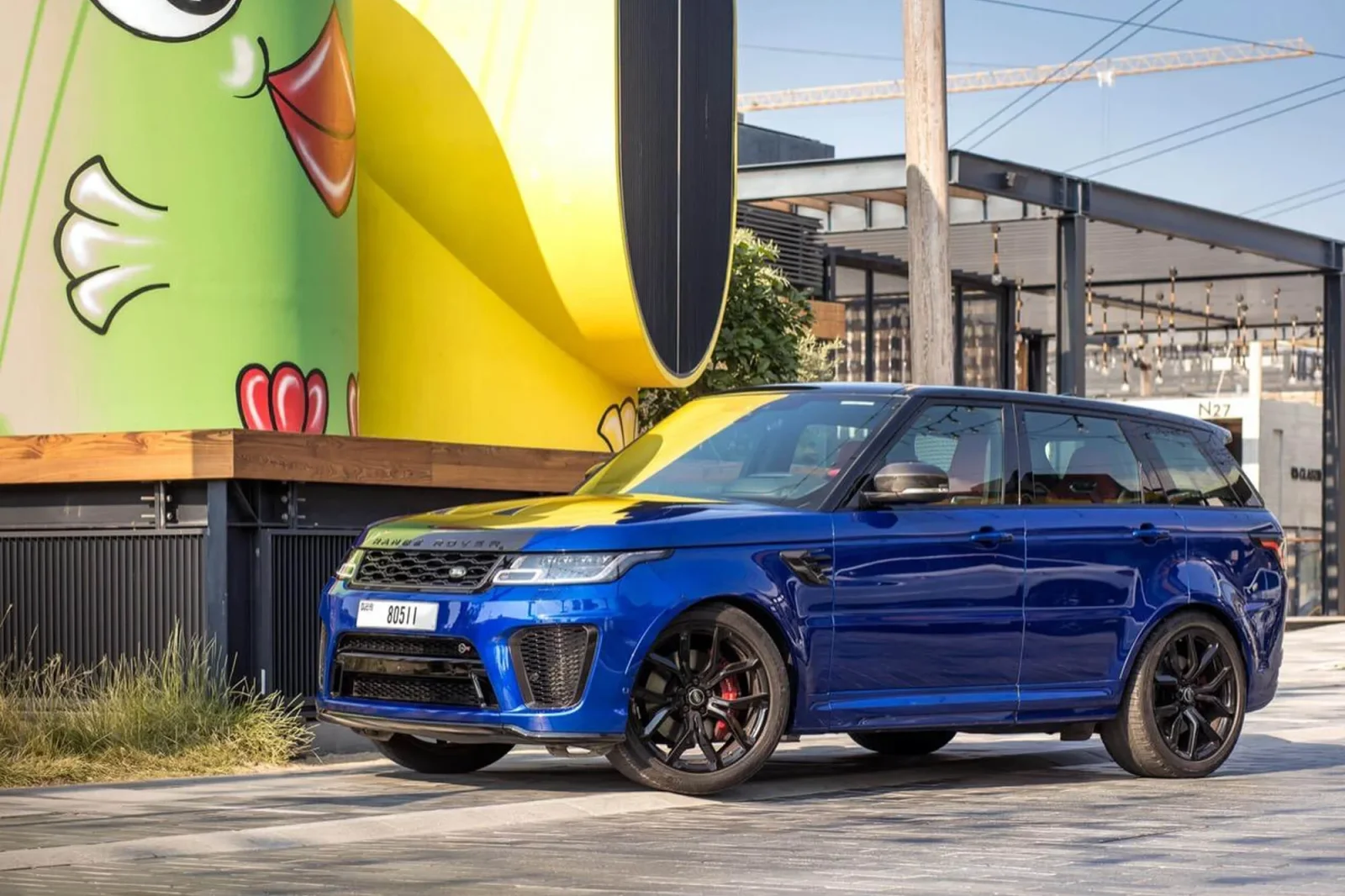 Kiralık Land Rover Range Rover Sport SVR Mavi 2022 içinde Dubai