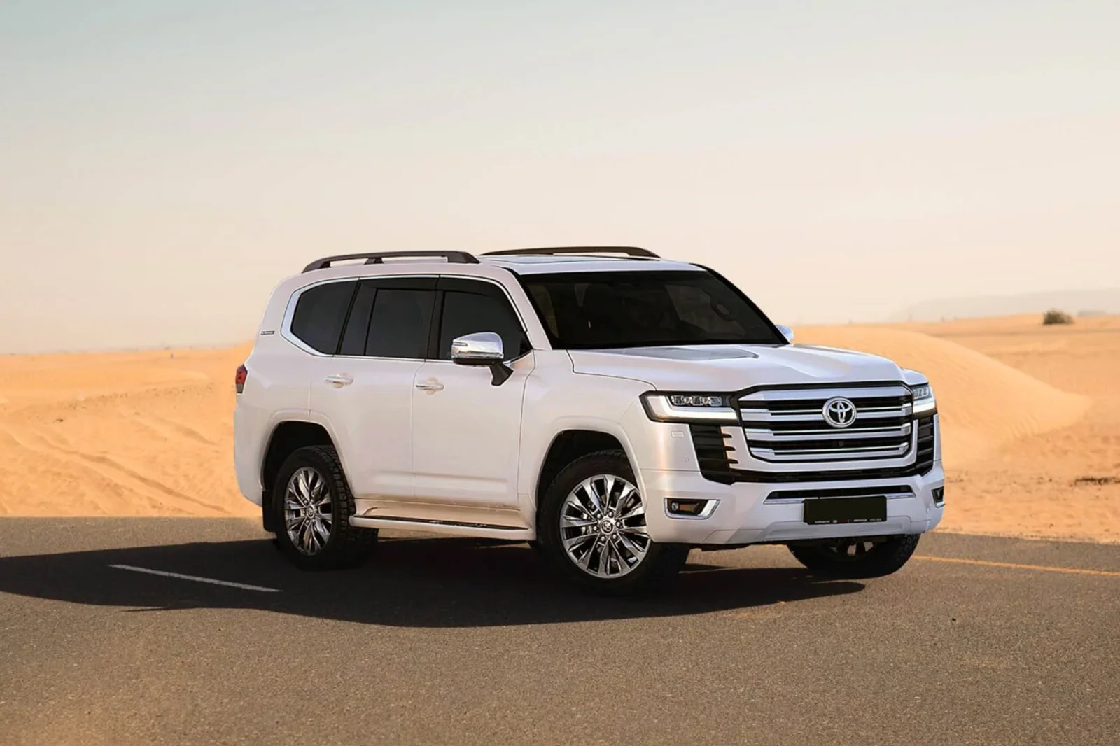 Rent Toyota Land Cruiser 300 White 2021 in Dubai