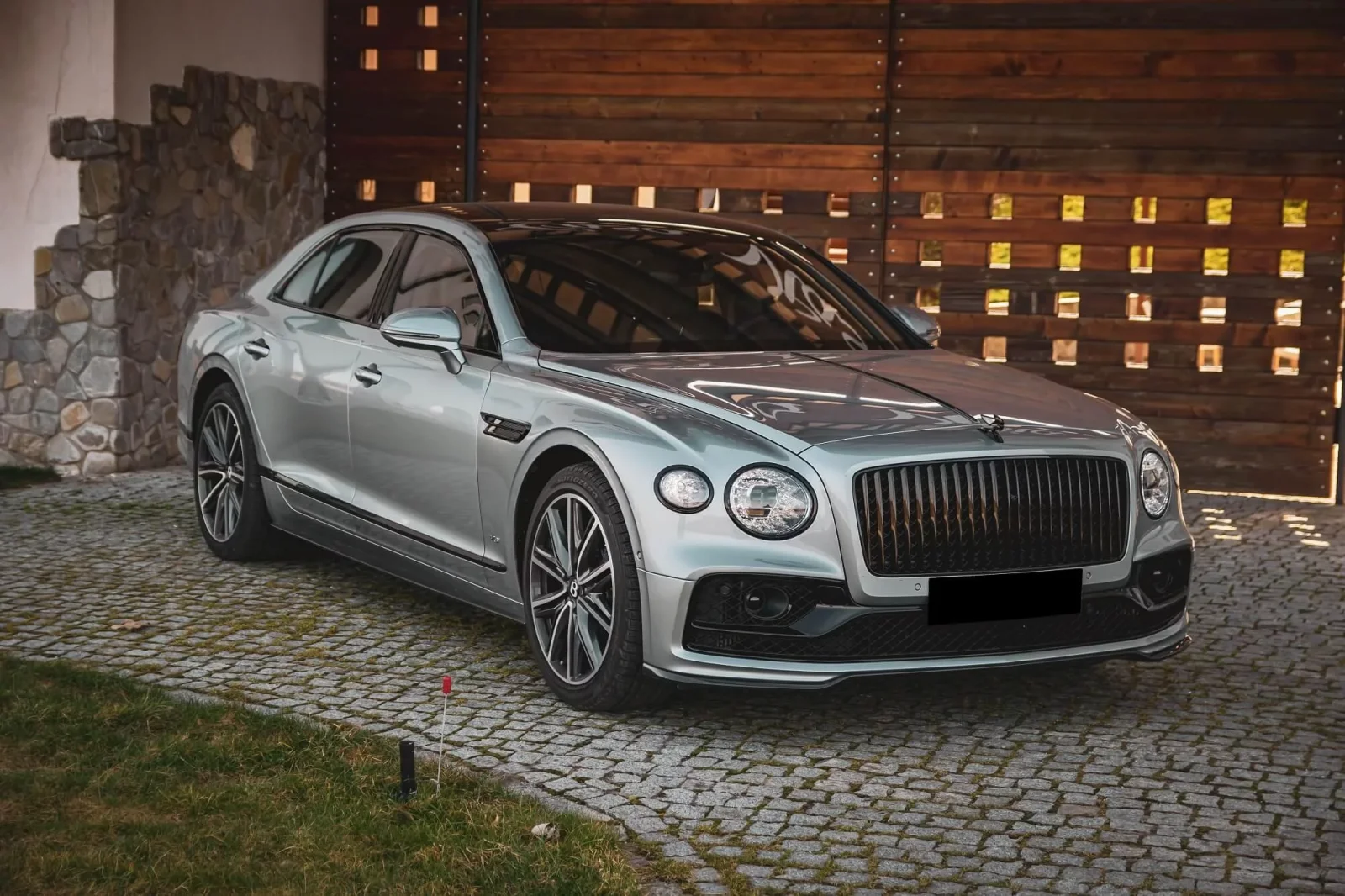 Rent Bentley Flying Spur V8 Silver 2022 in Dubai