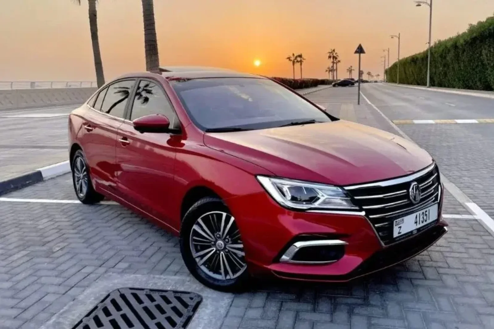 Rent MG 5 Full Option Red 2024 in Dubai