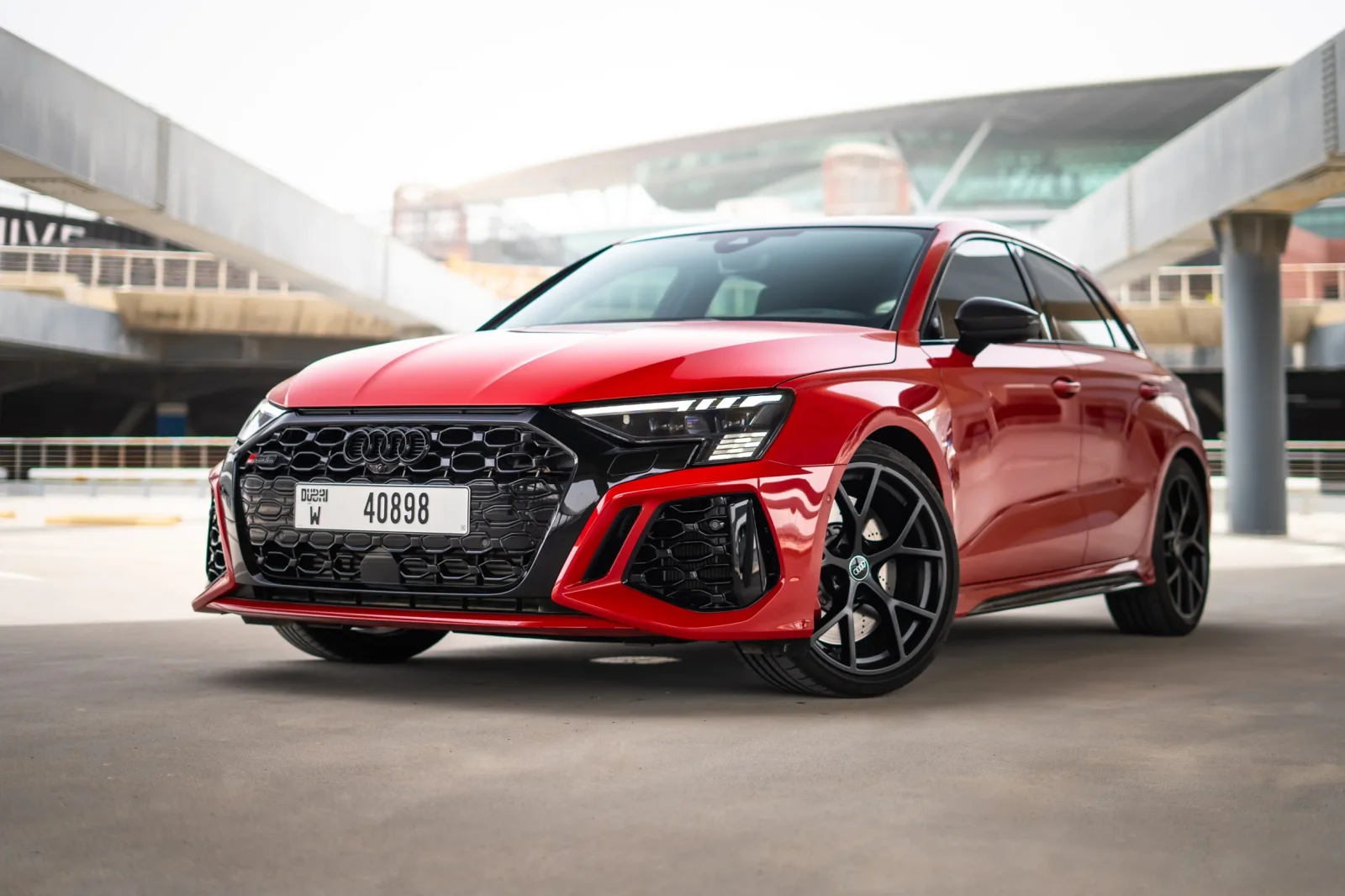 Rent Audi RS3 Sportback Red 2023 in Dubai