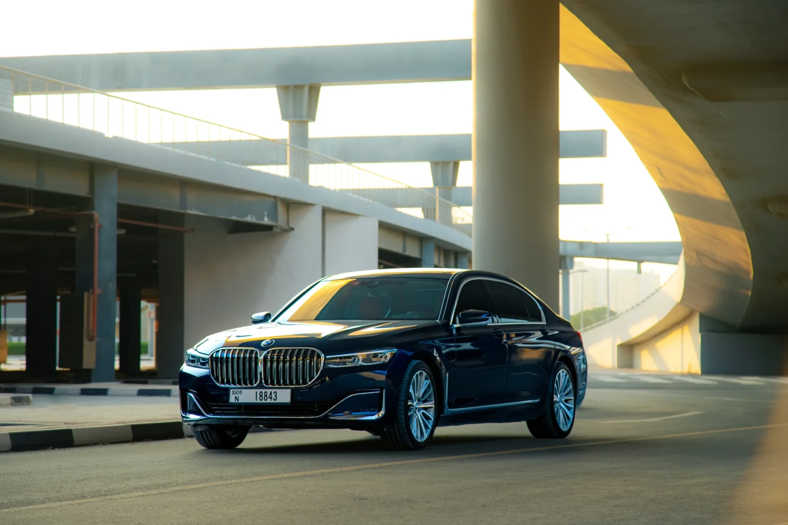 Rent BMW 7-Series 730 Li Blue 2022 in Dubai