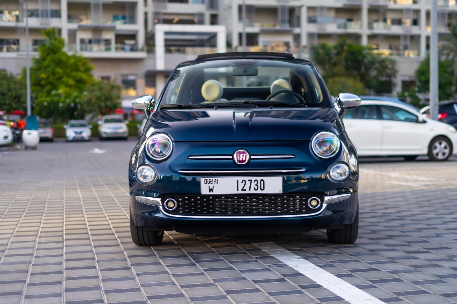 Аренда Fiat 500 Dolcevita Синий 2022 в Дубае