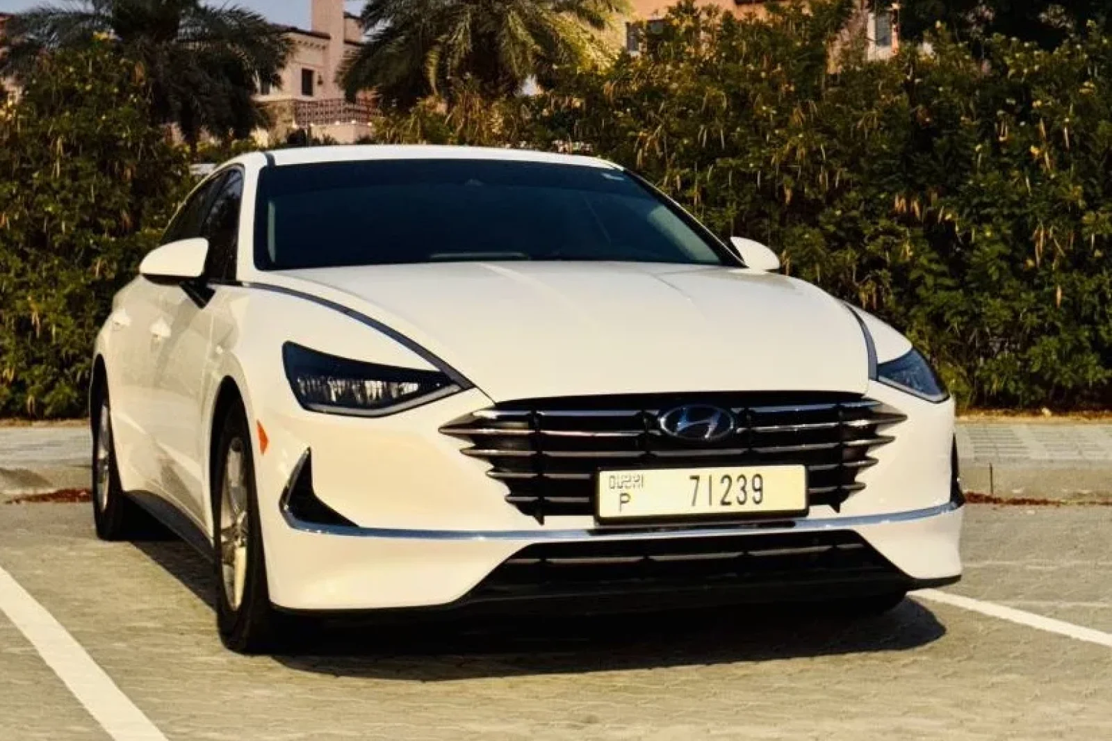 Rent Hyundai Sonata  White 2021 in Dubai