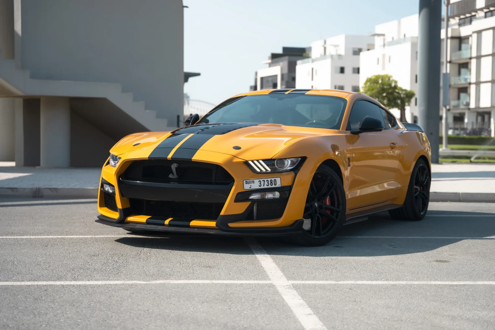 Rent Ford Mustang GT 500 Shelby Orange 2023 in Dubai