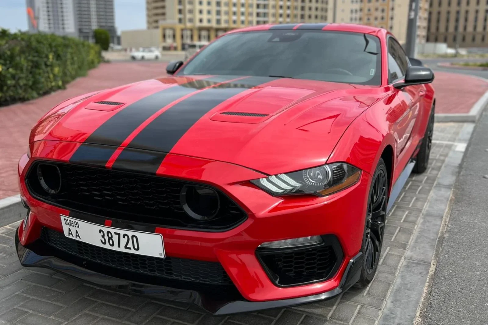 Rent Ford Mustang Ecoboost Red 2023 in Dubai