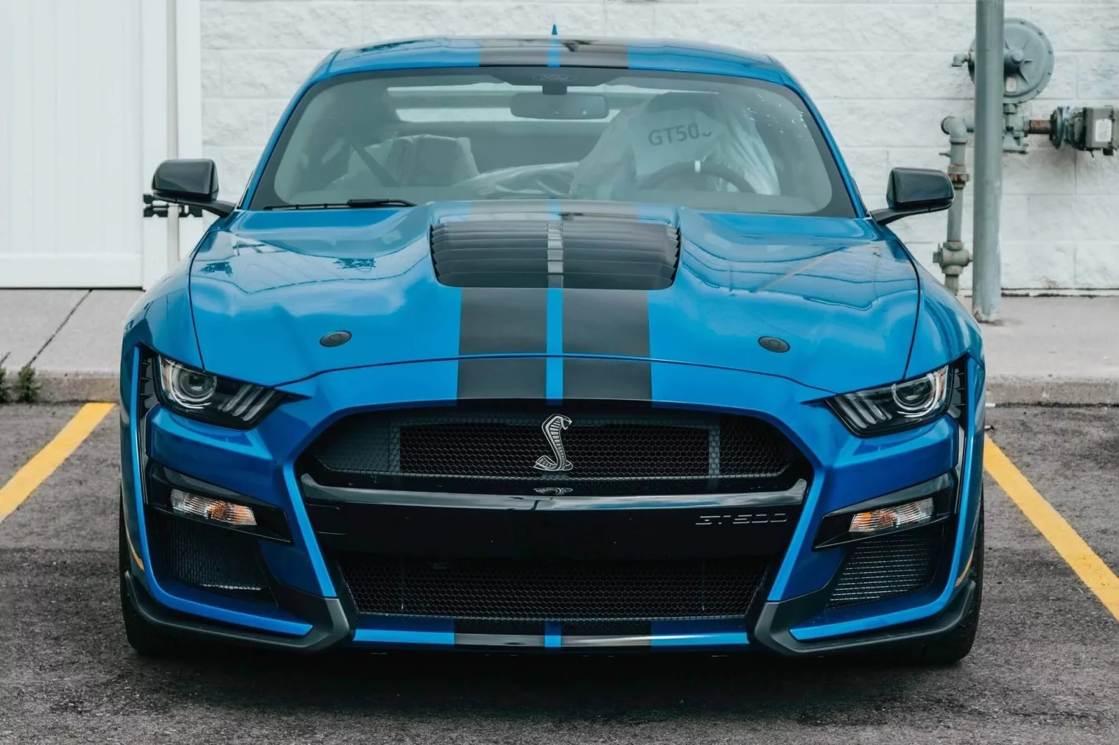 Rent Ford Mustang GT 500 Blue 2021 in Dubai - 1 
