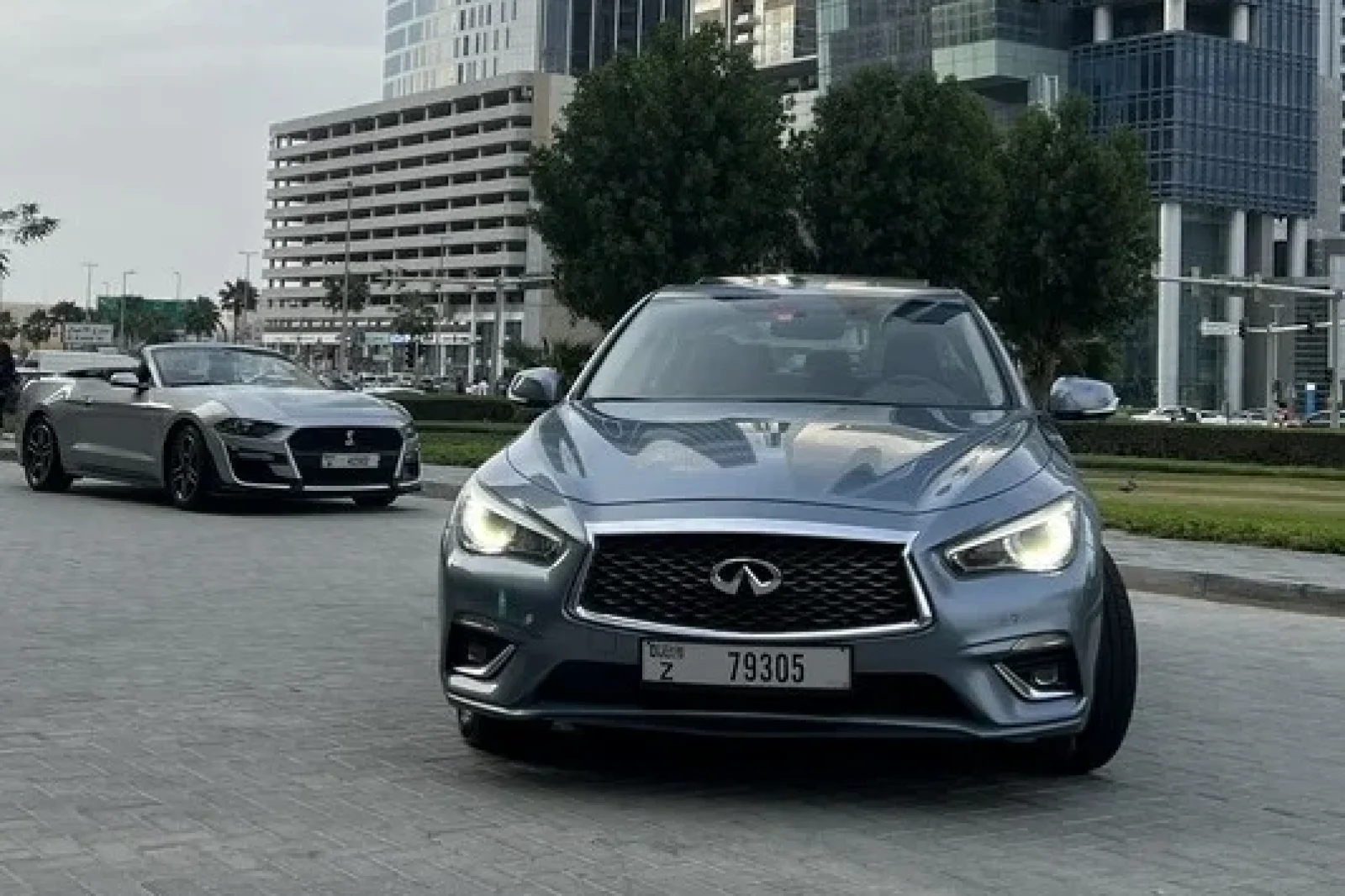 Rent Infiniti Q50  Grey 2020 in Dubai