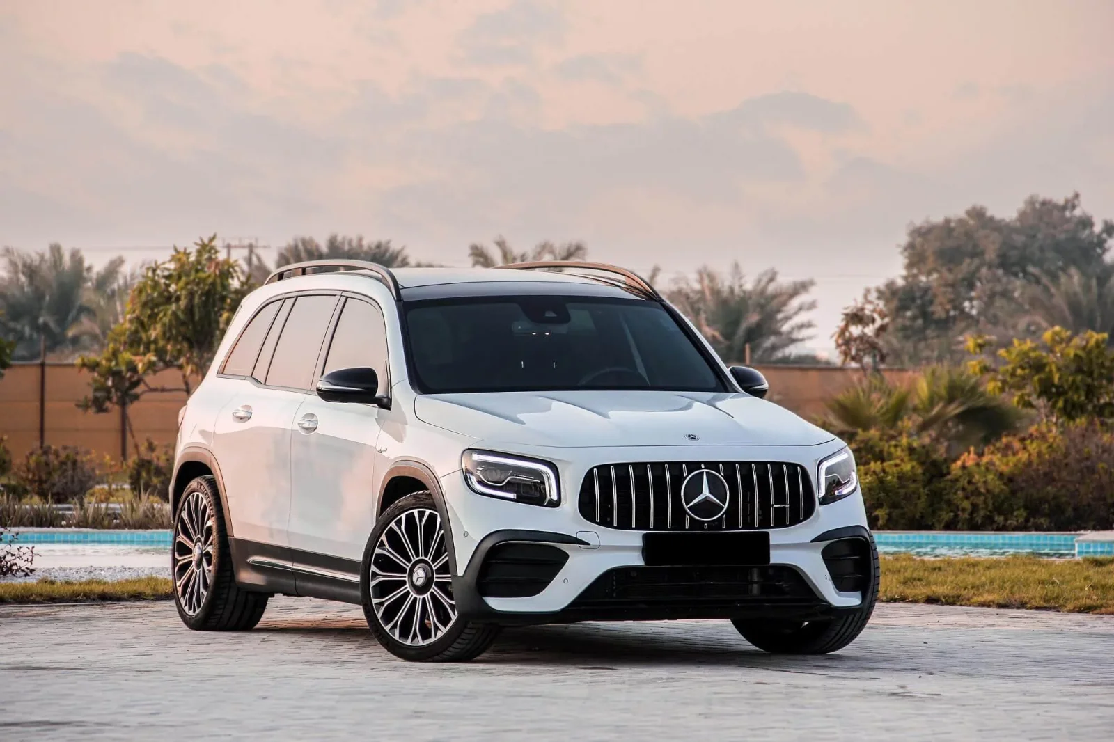 Rent Mercedes-Benz GLB-Class 350 White 2021 in Dubai