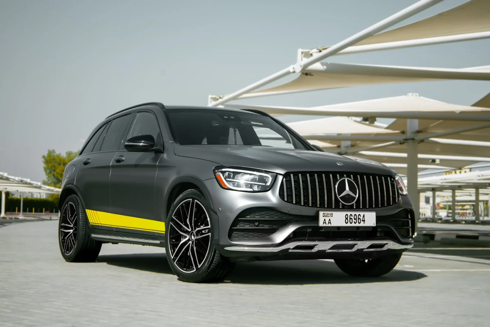 Rent Mercedes-Benz GLC 43 AMG Grey 2022 in Dubai