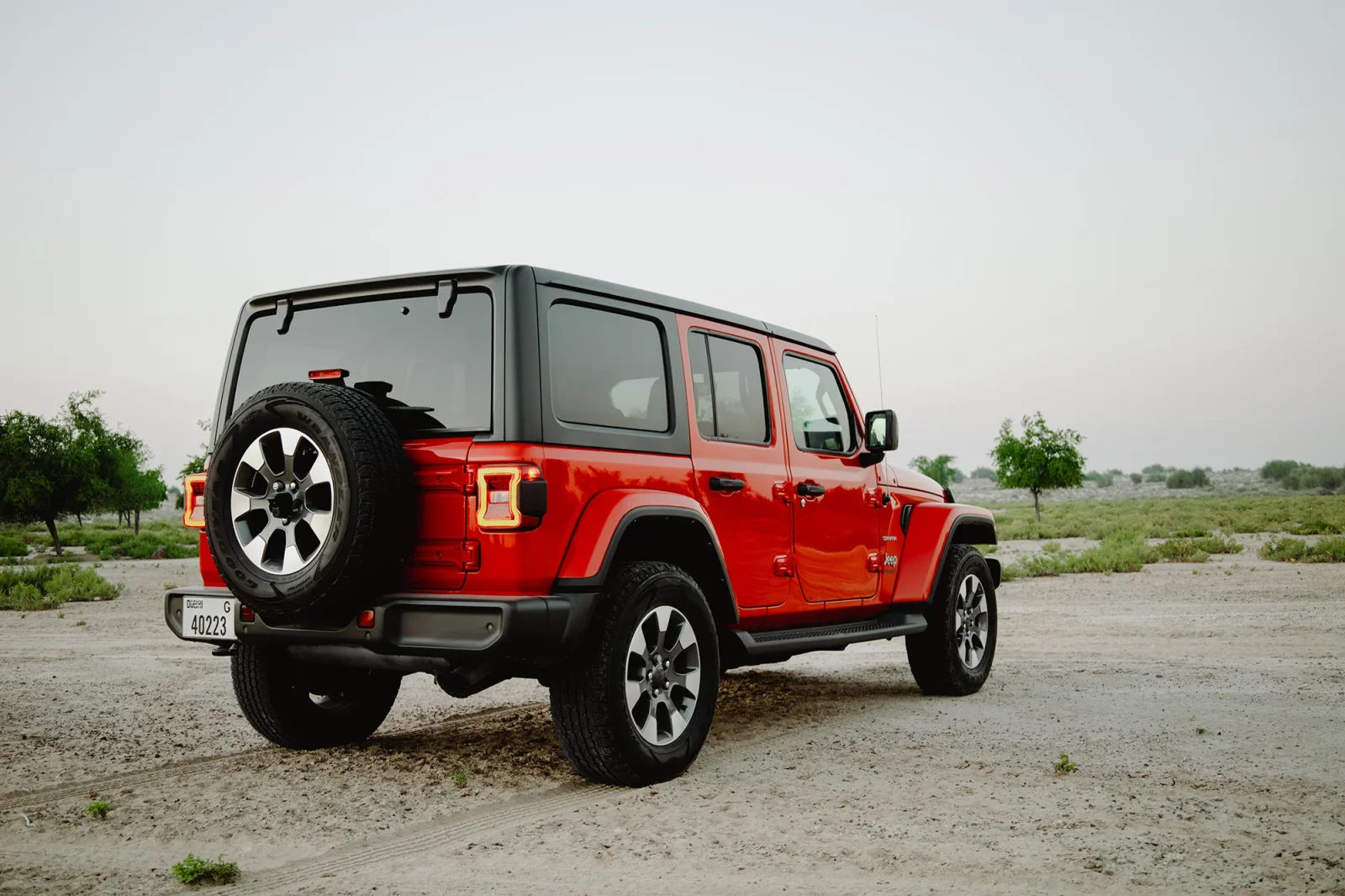 Rent Jeep Wrangler  Red 2022 in Dubai - 7 