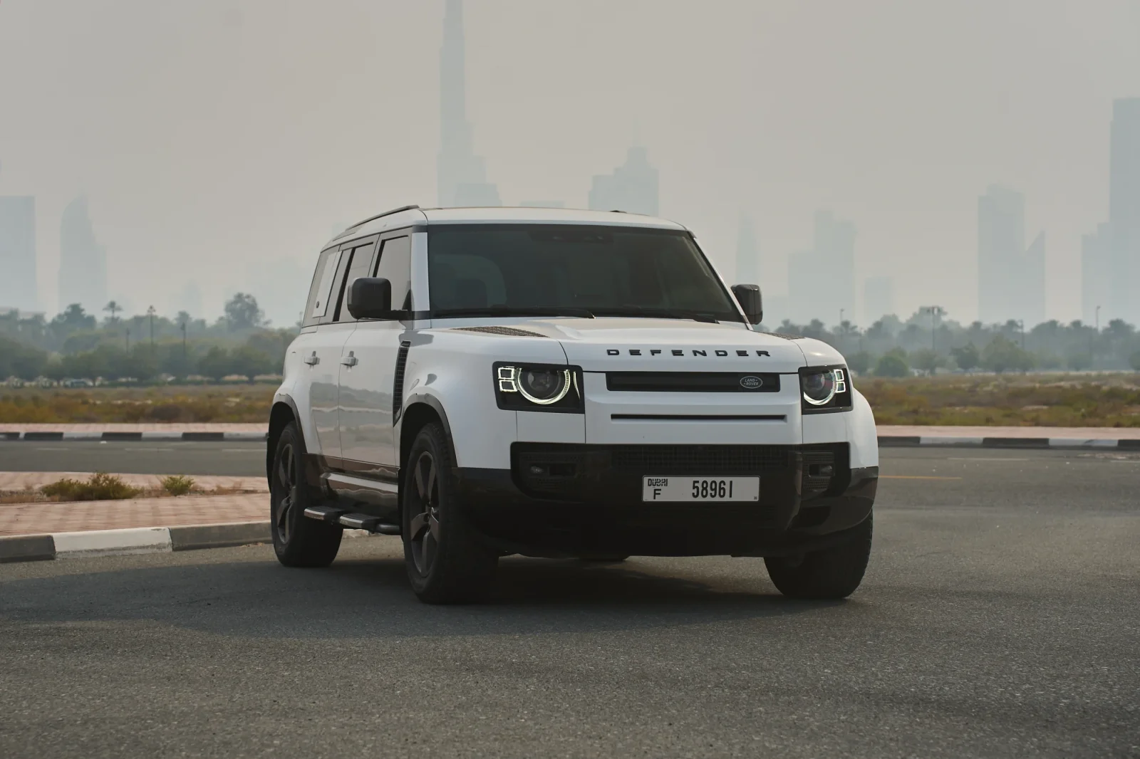 Rent Land Rover Defender  White 2022 in Dubai