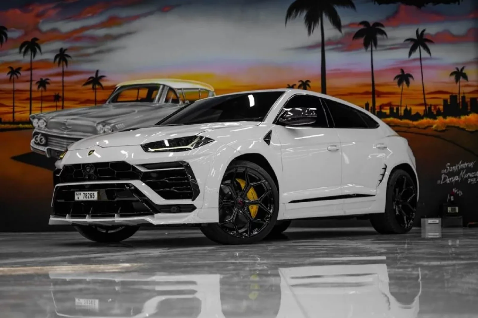 Miete Lamborghini Urus by Novitec Weiß 2020 in der Dubai