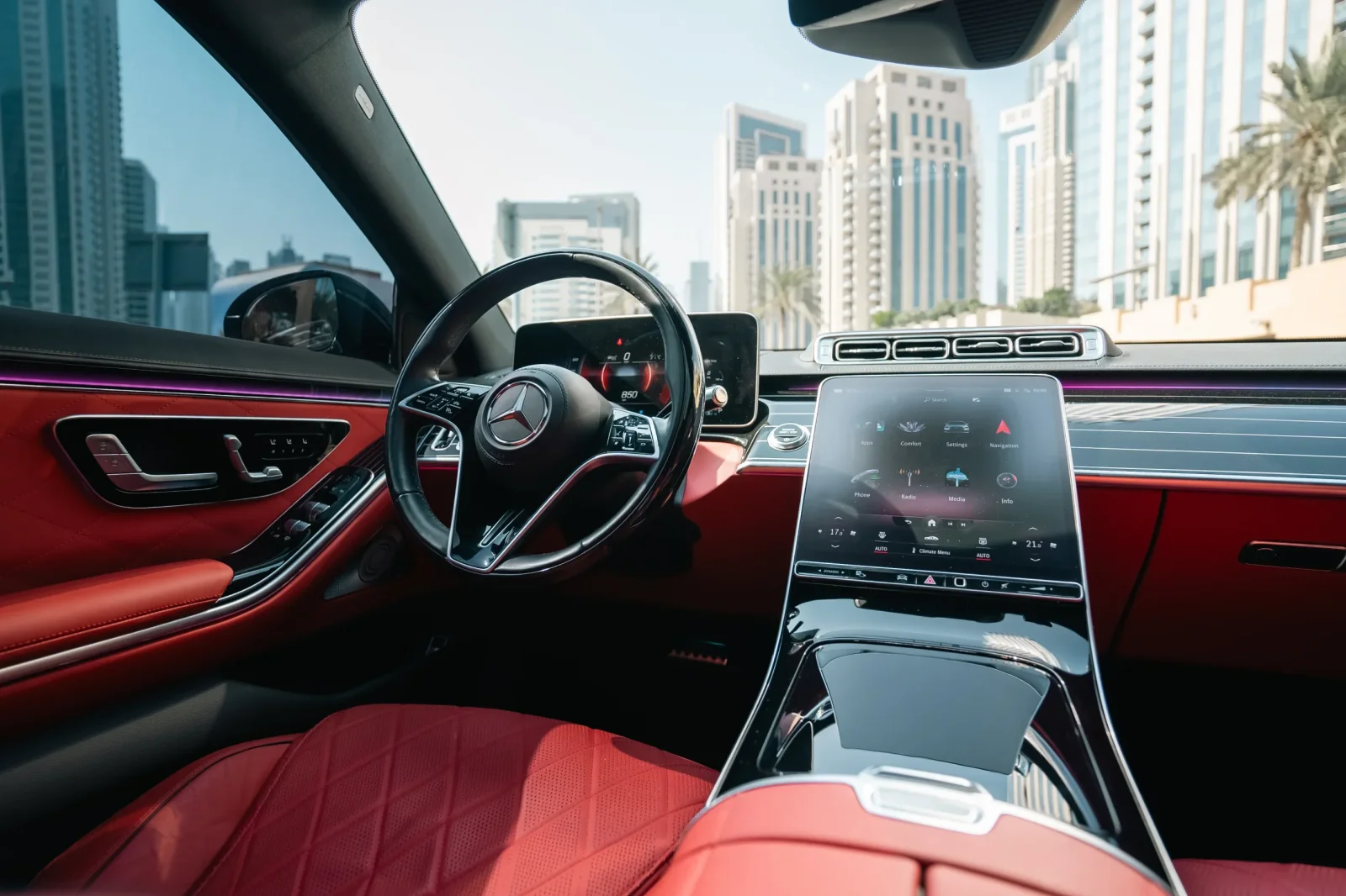 Rent Mercedes-Benz S-Class 500 Black 2023 in Dubai - 2 