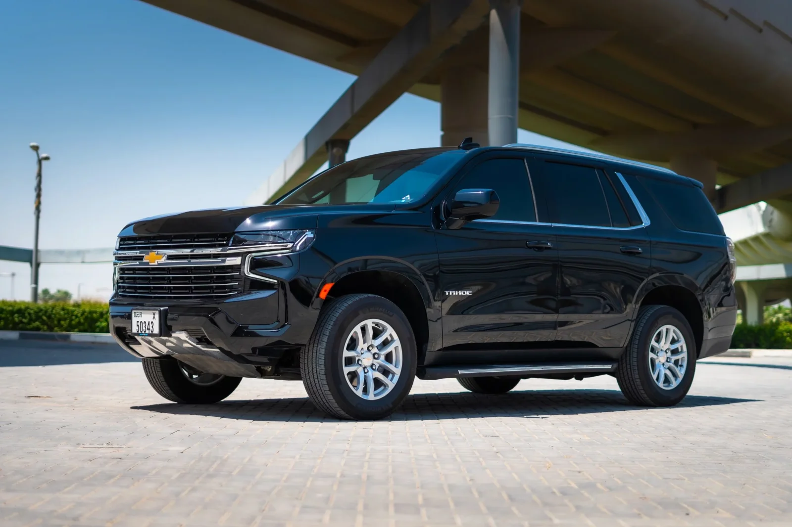 Rent Chevrolet Tahoe  Black 2021 in Dubai