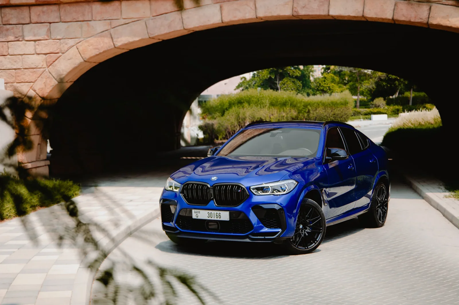 Rent BMW X6M Competition Blue 2021 in Dubai - 2 