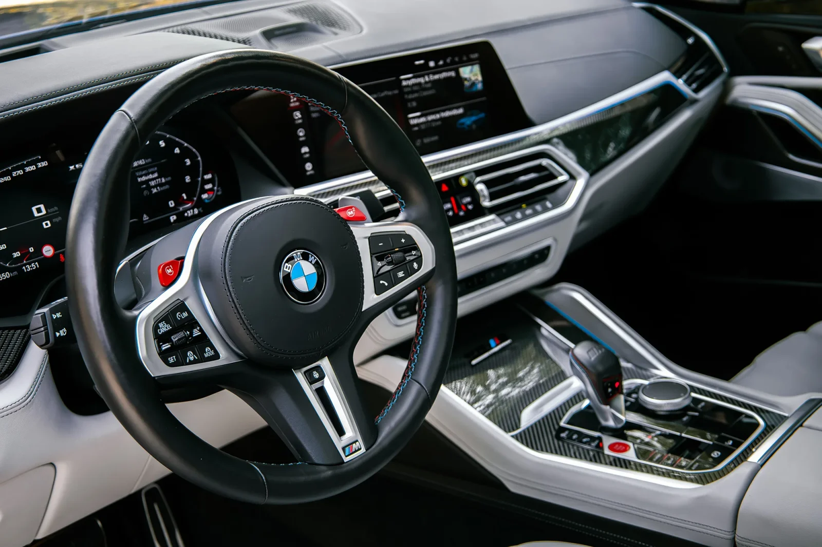 Rent BMW X6M Competition Blue 2021 in Dubai - 4 