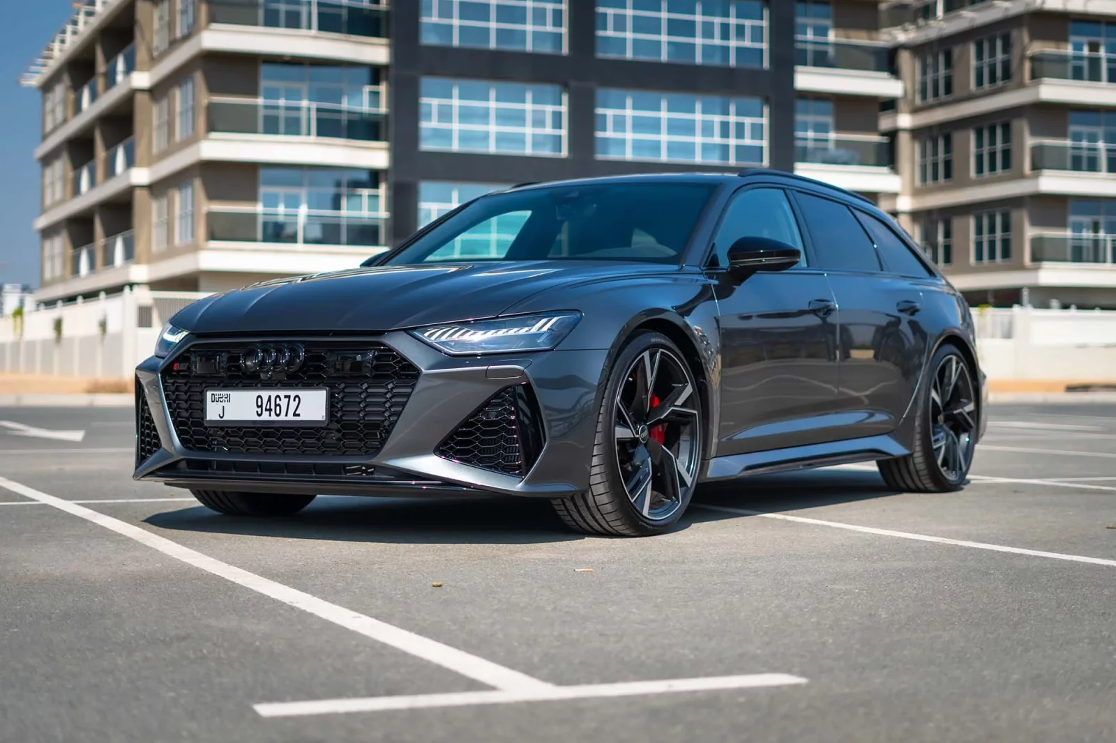 Rent Audi RS6  Grey 2022 in Dubai