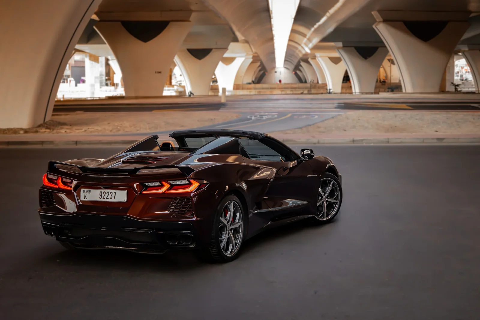 Rent Chevrolet Corvette C8 Brown 2023 in Dubai - 9 