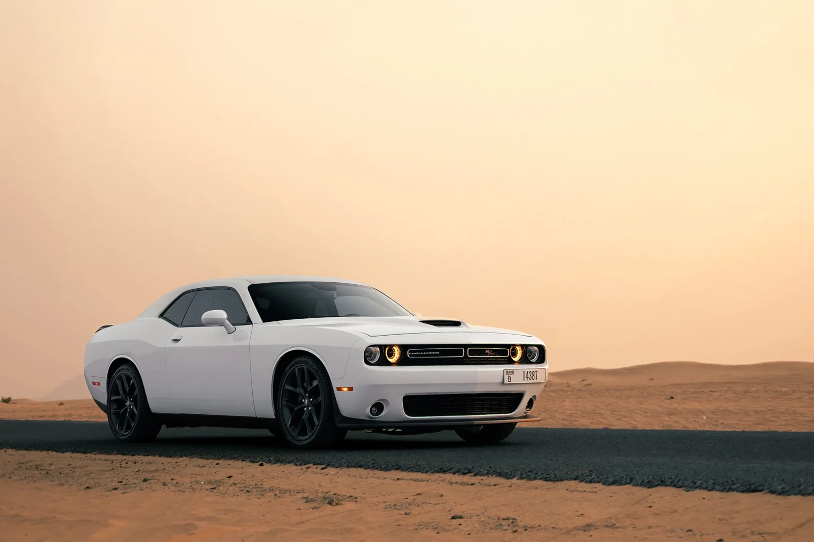 Rent Dodge Challenger R/T White 2022 in Dubai - 10 