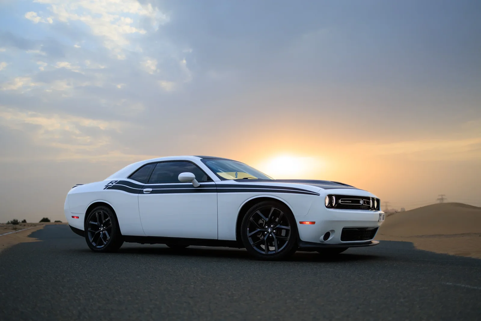 Rent Dodge Challenger R/T White 2022 in Dubai - 19 