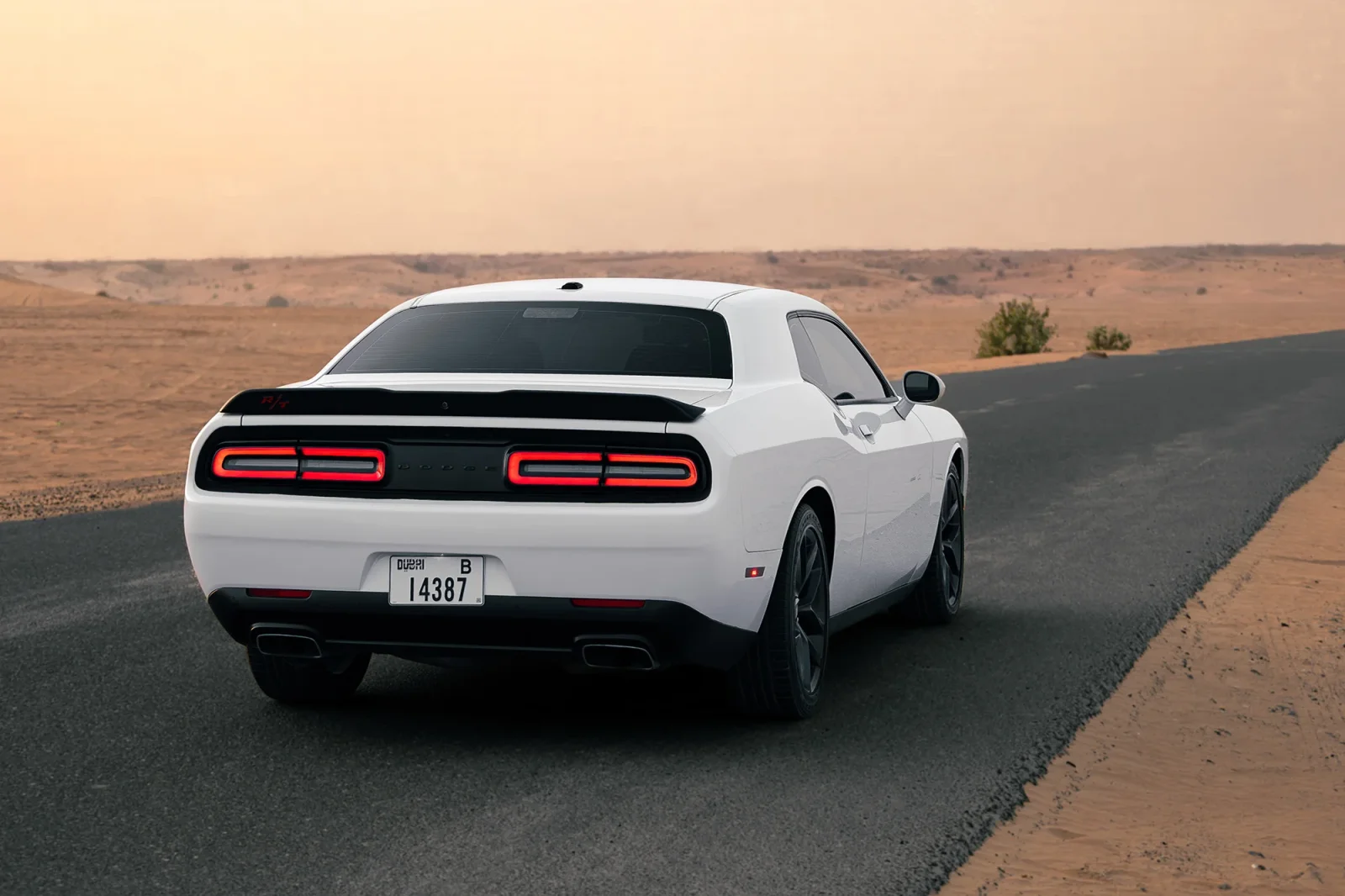 Rent Dodge Challenger R/T White 2022 in Dubai - 9 