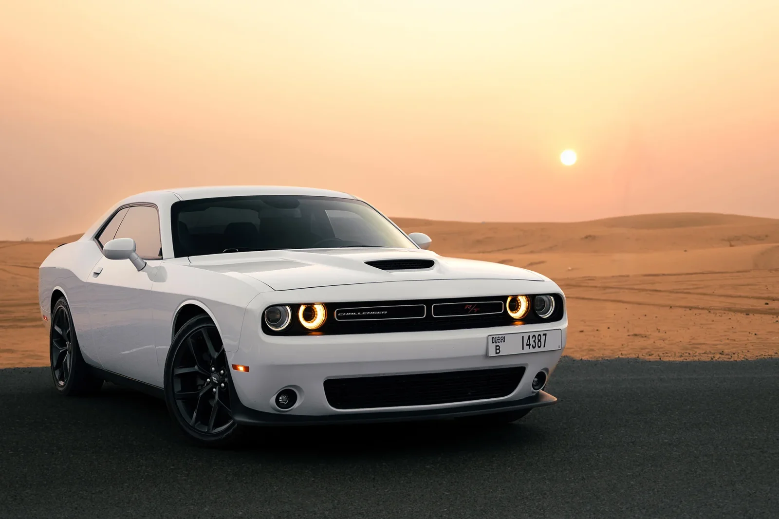 Rent Dodge Challenger R/T White 2022 in Dubai