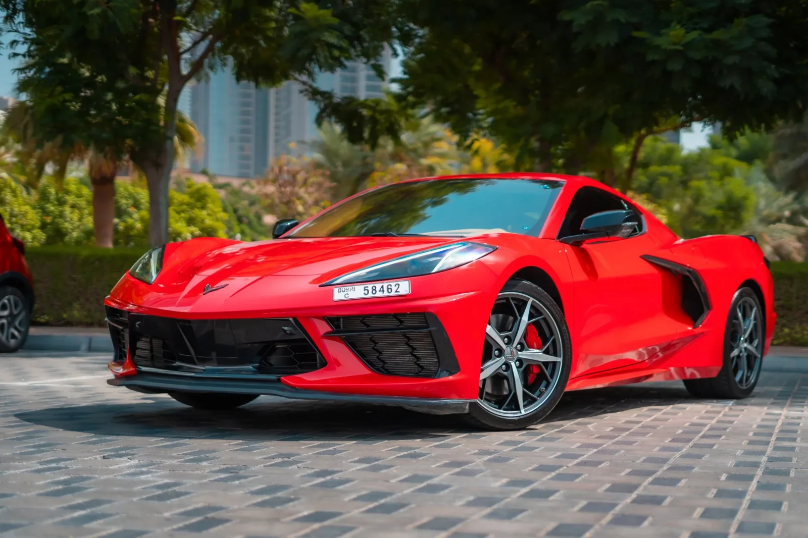 Loyer Chevrolet Corvette C8 Spyder Rouge 2022 en Dubai