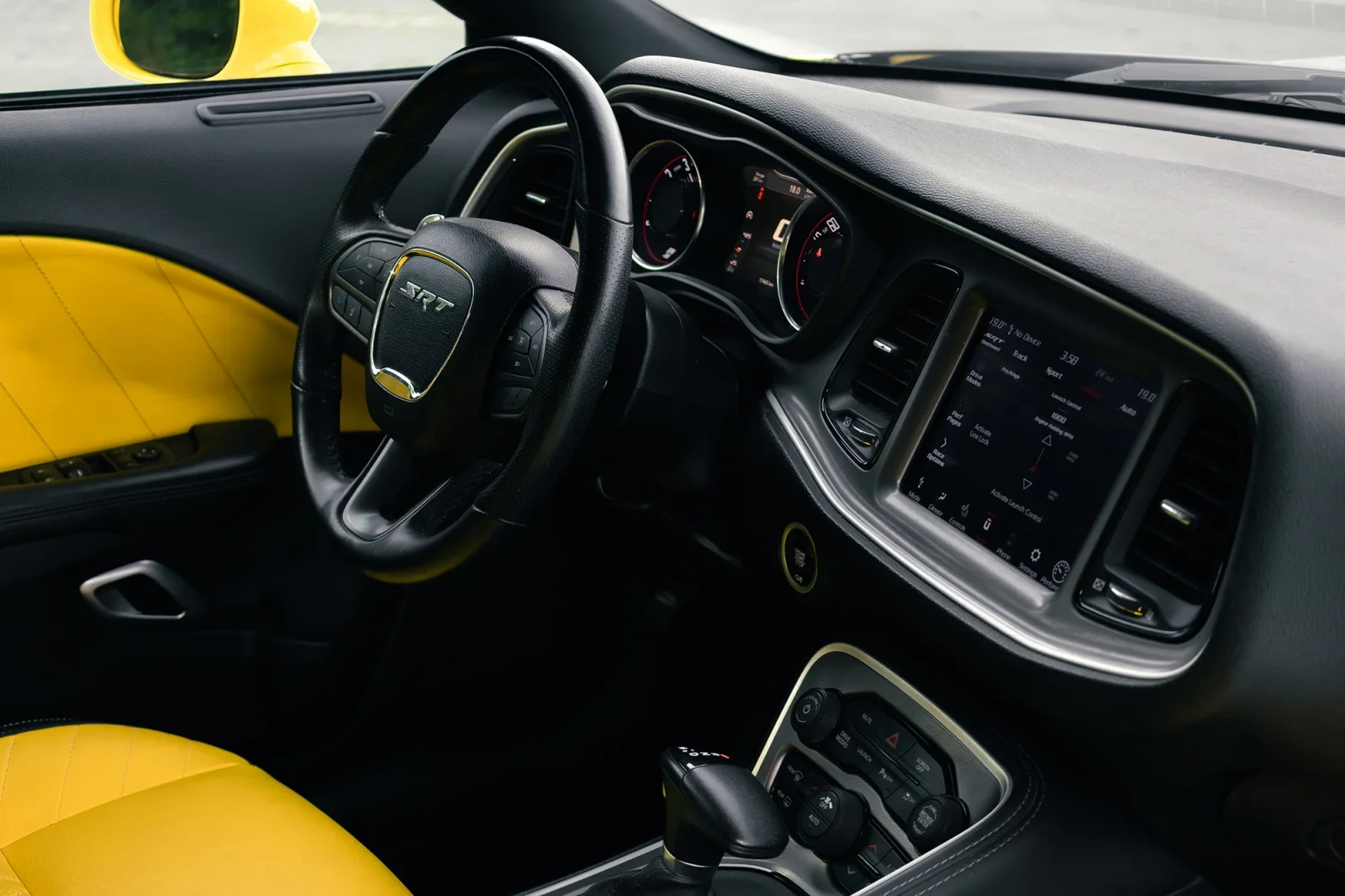 Rent Dodge Challenger R/T Scat Pack Yellow 2022 in Dubai - 4 