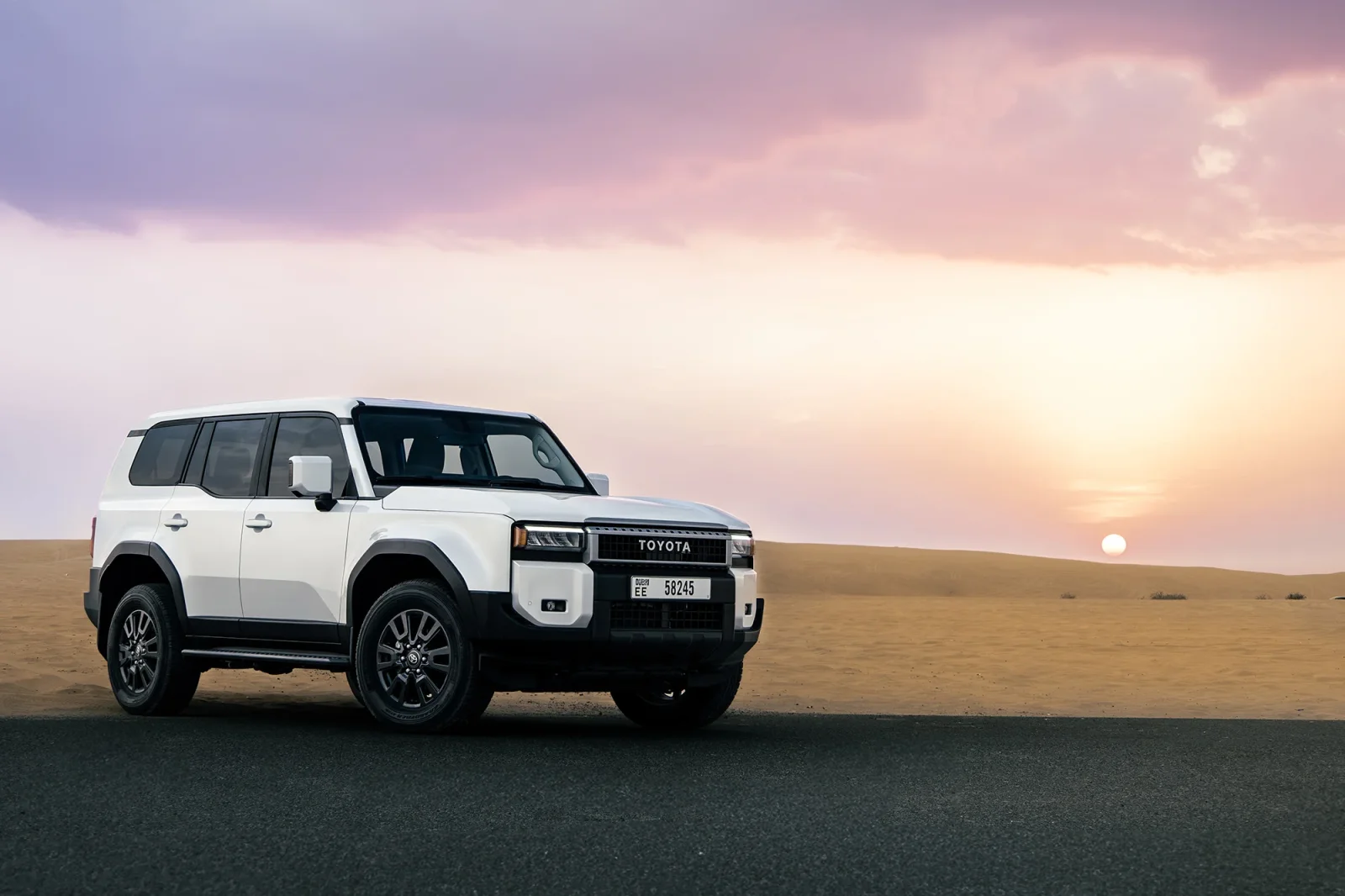 Rent Toyota Land Cruiser Prado  White 2025 in Dubai