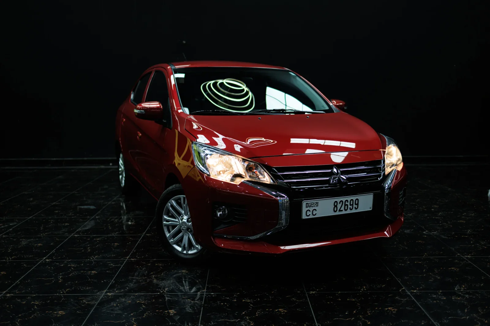 Rent Mitsubishi Attrage  Red 2026 in Dubai