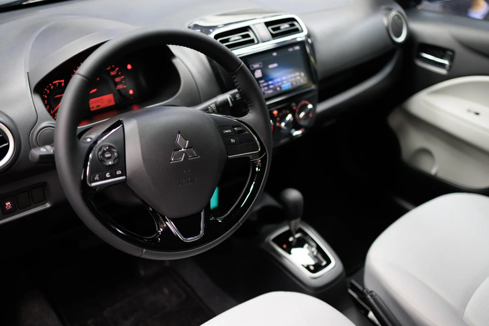 Rent Mitsubishi Attrage  Red 2026 in Dubai - 2 