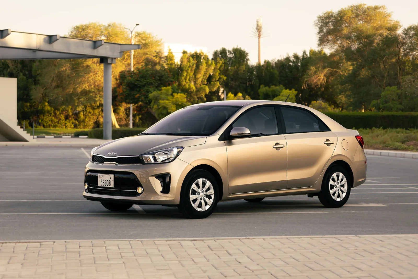 Rent Kia Pegas  Gold 2026 in Dubai - 2 