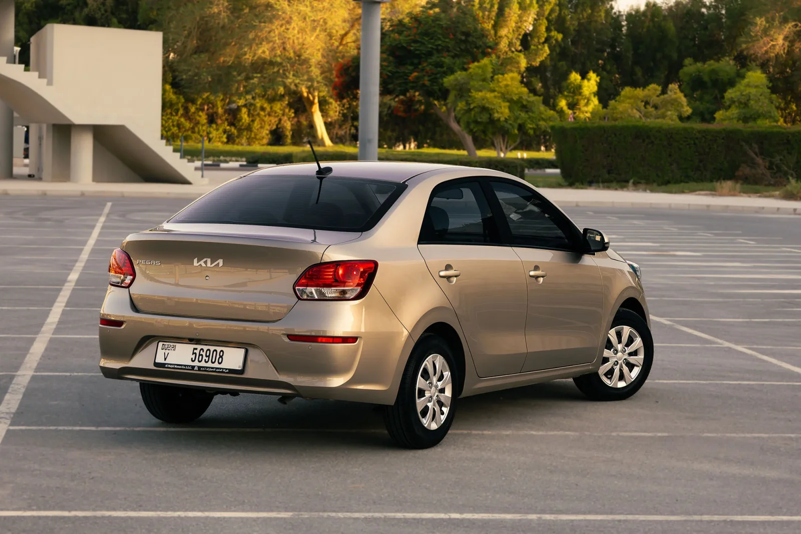 Rent Kia Pegas  Gold 2026 in Dubai - 3 