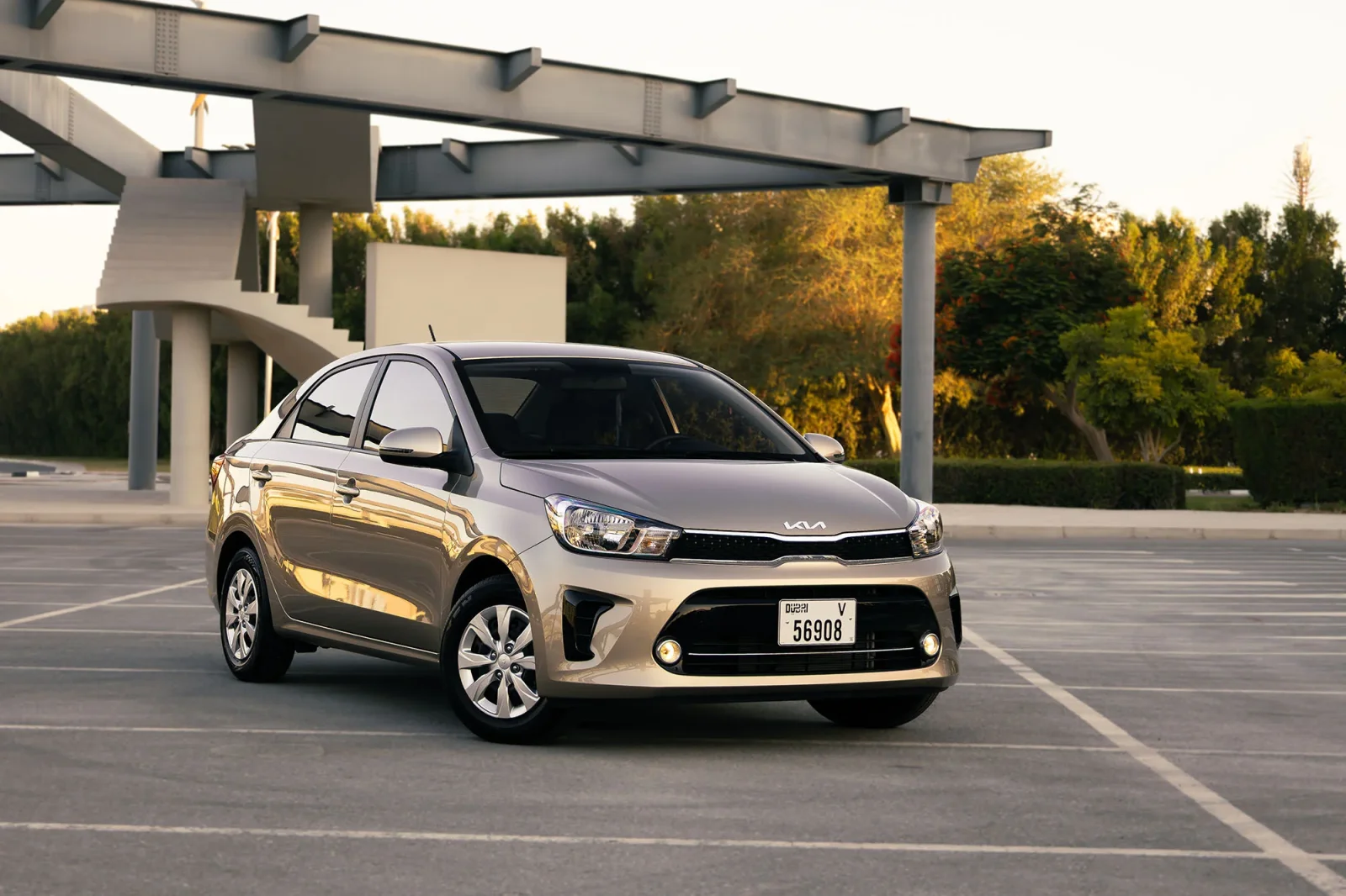 Rent Kia Pegas  Gold 2026 in Dubai - 10 