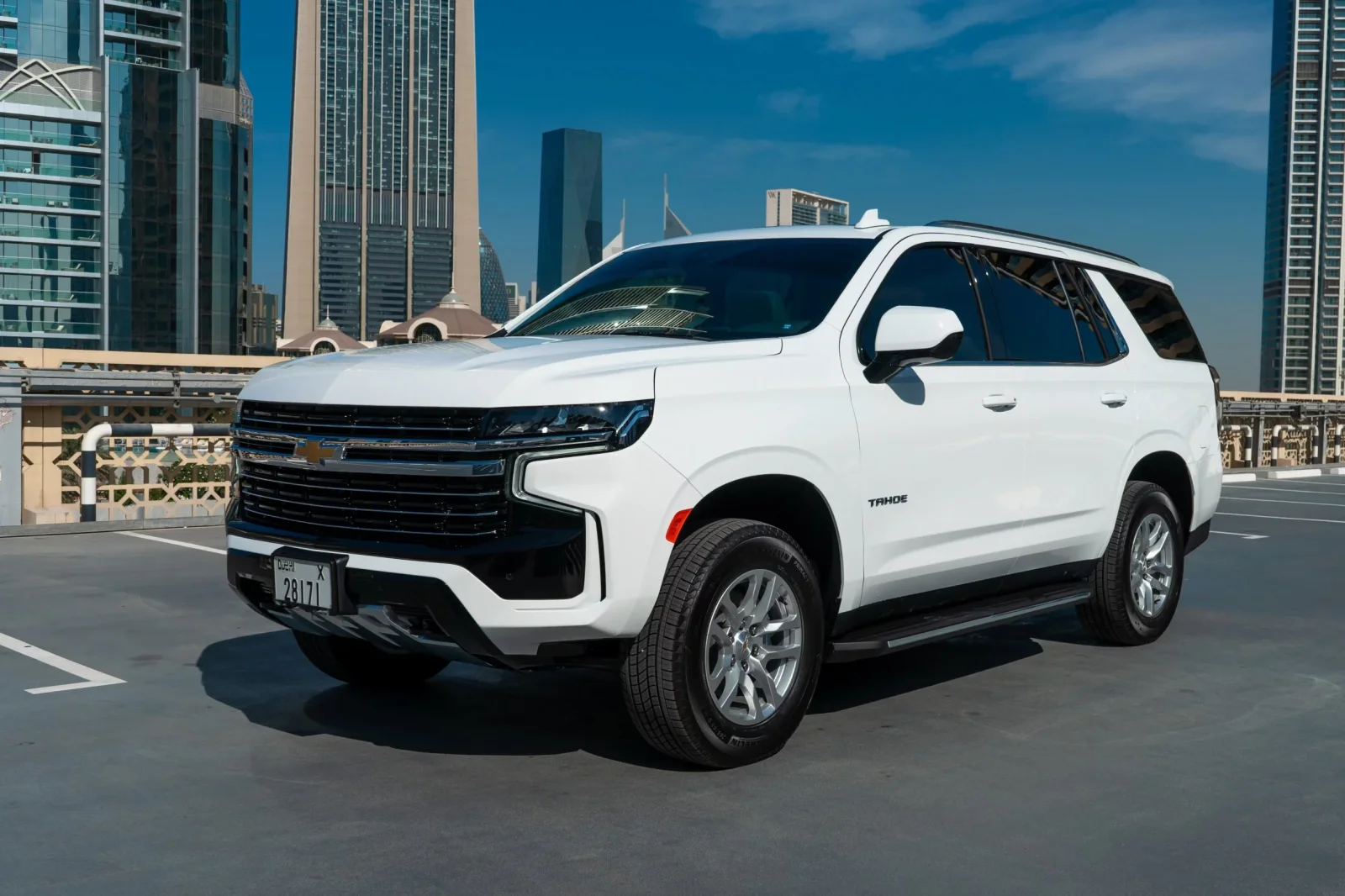 Rent Chevrolet Tahoe  White 2021 in Dubai