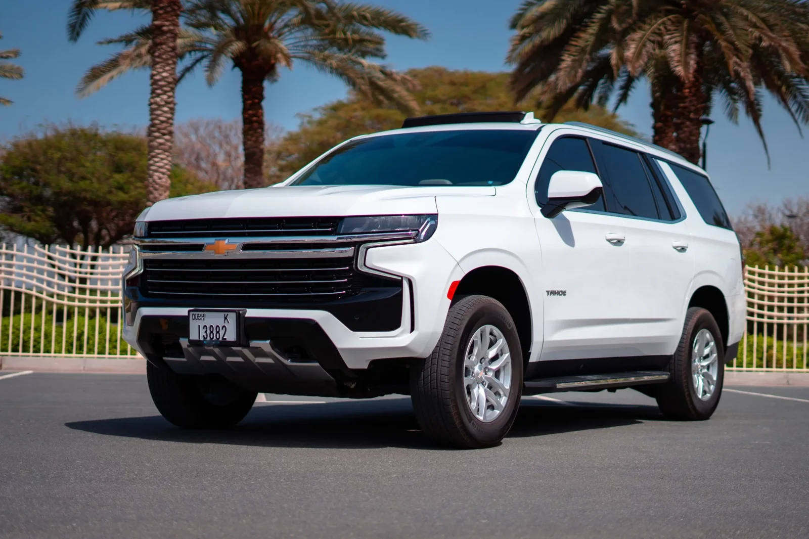 Rent Chevrolet Tahoe  White 2021 in Dubai